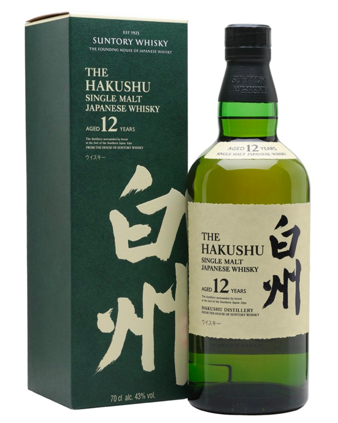 SUNTORY HAKUSHU 12YRS SINGLE MALT 70CL